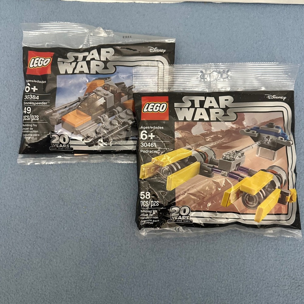 LEGO Star Wars 20th Anniversary Polybag Lot 30384 Snowspeeder 30461 Podracer NEW